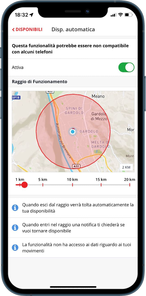 Interfaccia smartphone per l'inserimento di un punto critico
